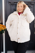 Shrouded in Sherpa Coat in White
